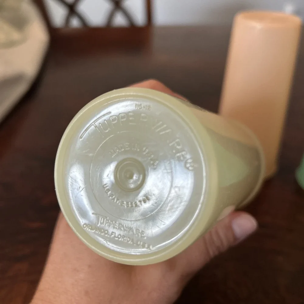 Vintage Tupperware Millionaire Line Set Of 3Tumblers #115 Cups 1954